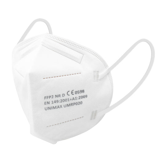 Die ARNOMED FFP2 Maske ohne Ventil von ARNOWA GmbH ist eine weiße partikelfiltrierende Halbmaske mit sichtbaren Ohrschlaufen und aufgedruckter Zertifizierung, dargestellt auf einem schlichten weißen Hintergrund. Geliefert in einer Schachtel mit 10 Stück, bietet sie zuverlässigen Schutz.