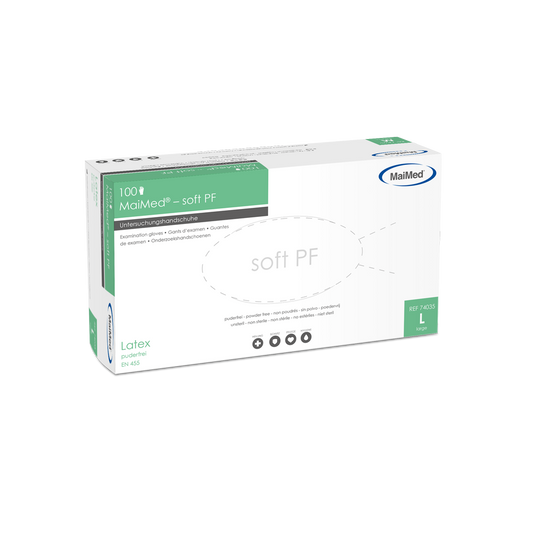 MaiMed-soft PF Latex-Untersuchungshandschuhe unsteril puderfrei 100 St./Box