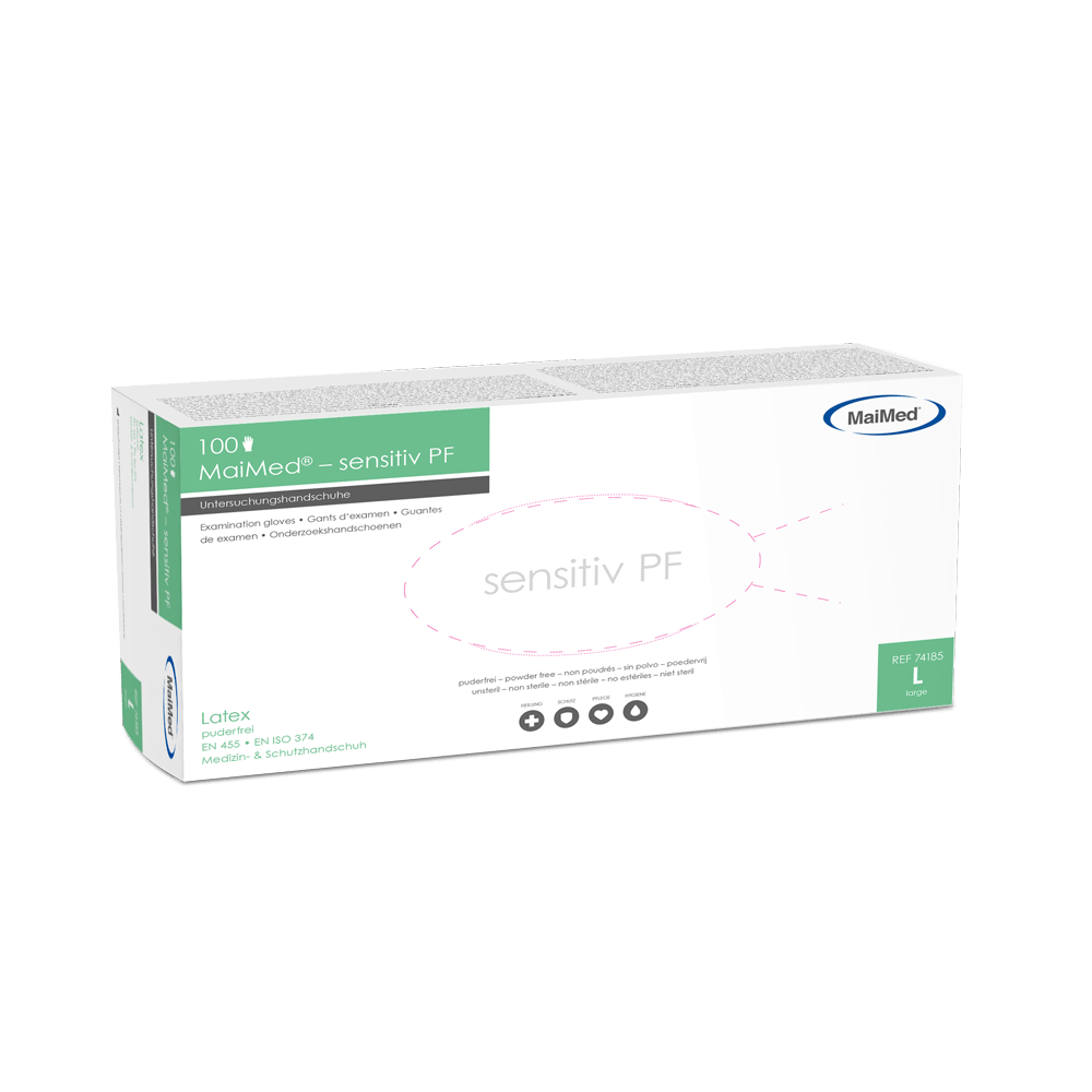MaiMed-sensitiv Latex-Untersuchungshandschuhe unsteril, puderfrei zu 1