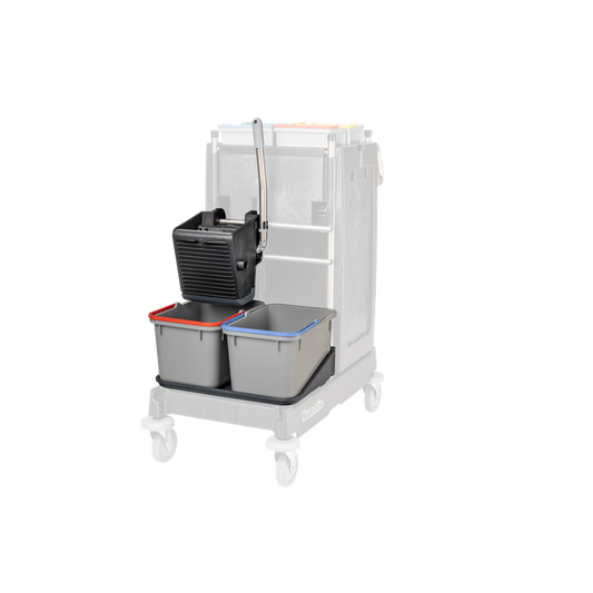 Numatic SRK1S schwarz - VA-Universalpresse, 2 x 17 L Eimer grau , Schale für Eimer | Packung (1 Stück)