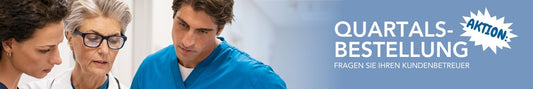 Banner für die Rabattaktion Quartalsbestellungen Ärzte und Praxisbedarf