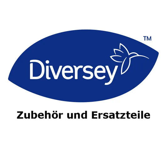 Das Diversey-Logo mit stilisiertem Blatt und Vogel über "Zubehör und Ersatzteile" auf weißem Hintergrund, mit dem TASKI Trolley HC mini - kompakte Reinigungsorganisation von Diversey Deutschland GmbH & Co. OHG.