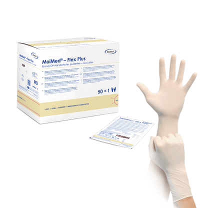 MaiMed-Flex Plus PF-sterile powder-free latex surgical gloves, 50 pairs/box