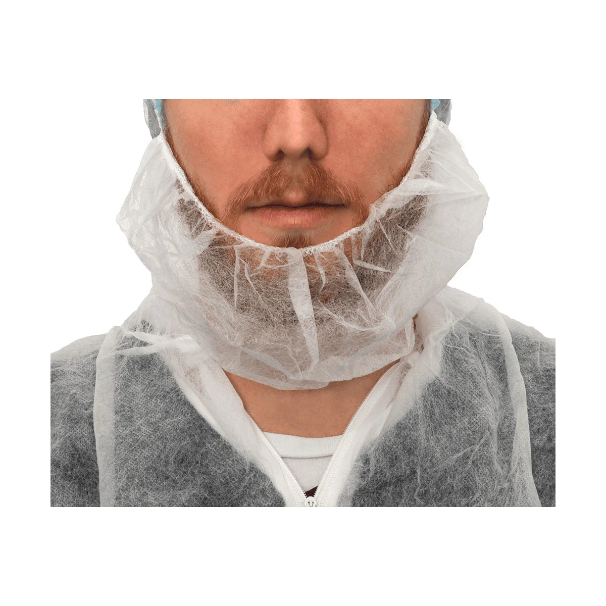 MaiMed-Beard, Bartschutz aus Vlies weiß, mit latexfreiem Elastikband, 100St./Pack | Packung (100 Stück)