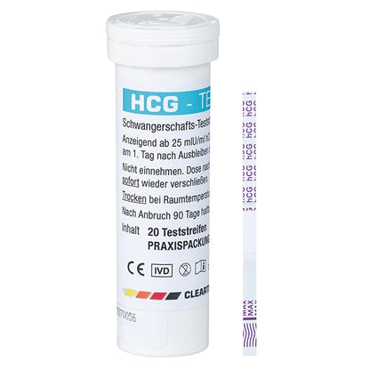 Clear test HCG pregnancy test strips - 20 pieces | Pack (20 tests)