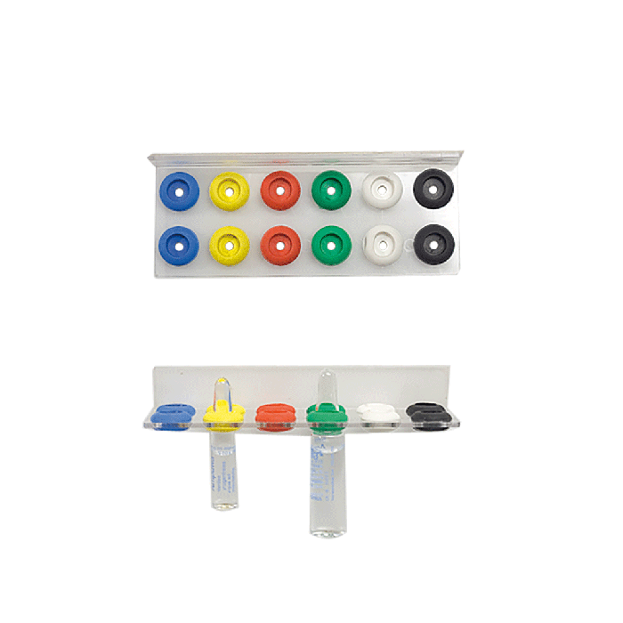 Varioflex-Ampullenschiene Kst. zweireihig für Ampullen 12