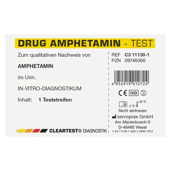 Cleartest Drogentest Tetrahydrocannabinol Teststreifen, Einzeltest | Stück (1 Test)