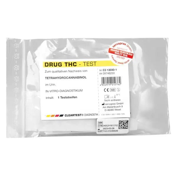Cleartest drug test tetrahydrocannabinol test cassette