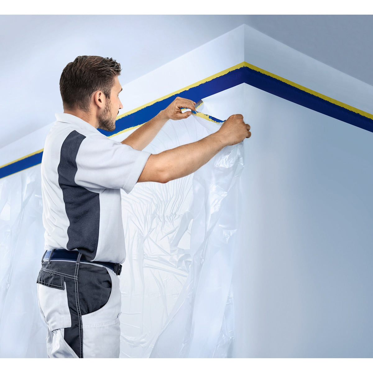 tesa Professional 4365 Easy Cover Precision PLUS HDPE Film, Transparent – Application