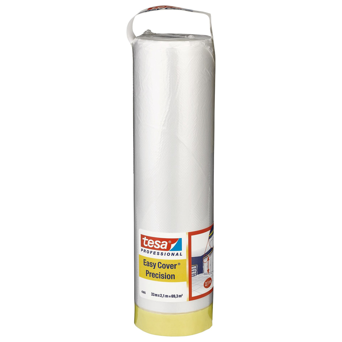 tesa Professional 4365 Easy Cover Precision PLUS HDPE Film, Transparent, 33 m x 2.1 m