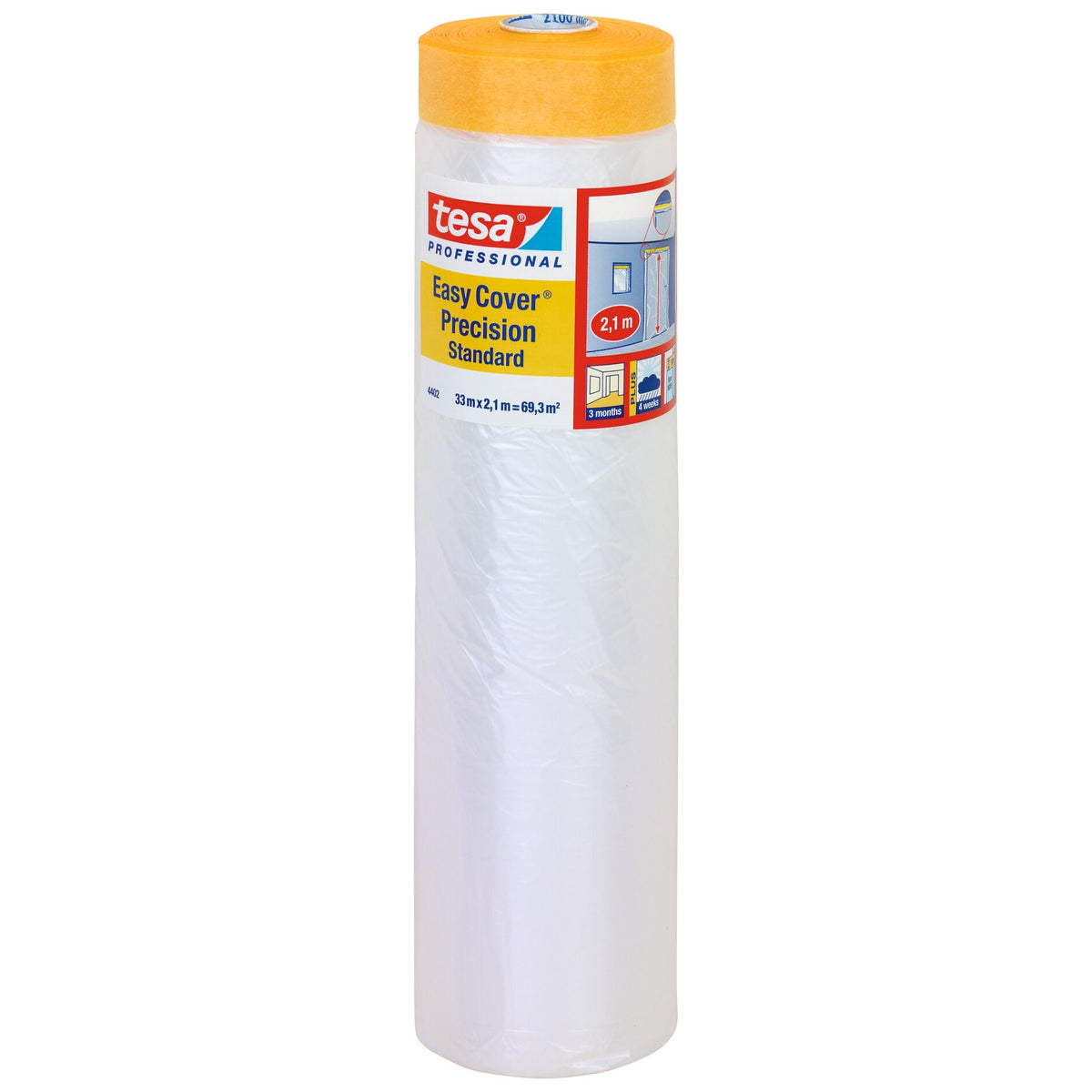 tesa Professional 4402 Easy Cover Precision Standard Film, orange, 33 m x 2.1 m