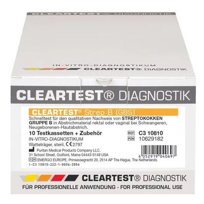 Cleartest Strep-B (GBS) Streptokokken B-Test, Pack: 10 Teste | Packung (10 Tests)