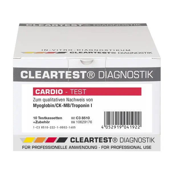 Cleartest Cardio Myglobin/CK-MB/Trop I Pack: 10 tests | Pack (10 tests)