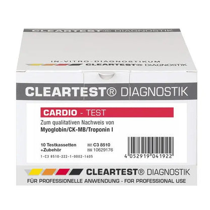 Cleartest Cardio Myglobin/CK-MB/Trop I Pack: 10 tests | Pack (10 tests)