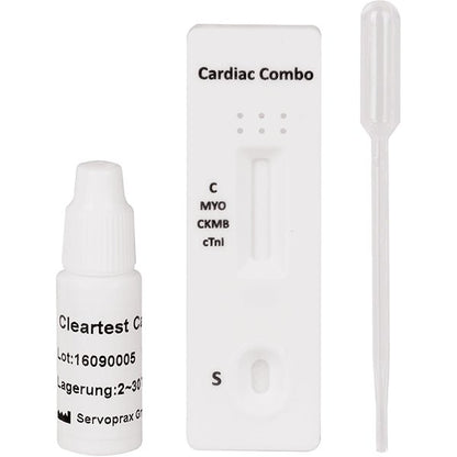 Cleartest Cardio, Pack: 5 Testkassetten Myoglobin/CK-MB/Trop I | Packung (5 Tests)