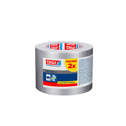 tesa 4619PRO Duct Tape+, 50 m x 48 mm, silver-gray