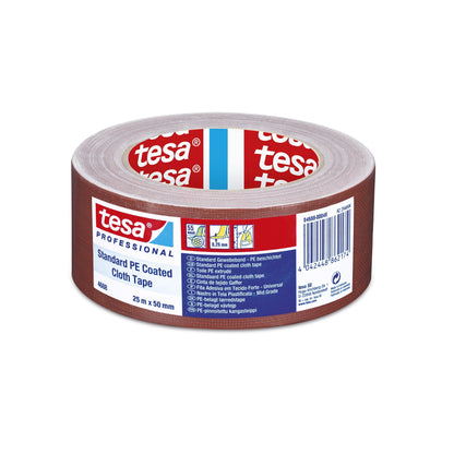tesa Professional 4688 PE Repair Tape, Brown, 25 m x 50 mm