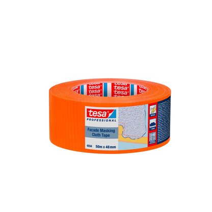 tesa Professional 4694PRO Facade Masking Fabric Tape, orange, 50 m x 48 mm