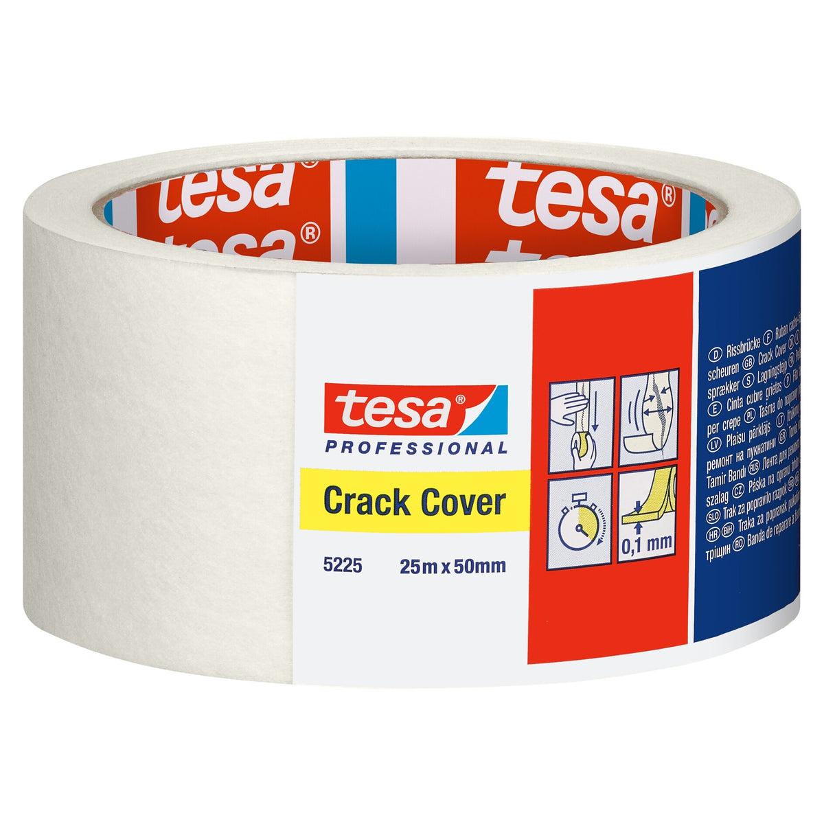 tesa 5225 Crack Bridge, 25 m x 50 mm, white