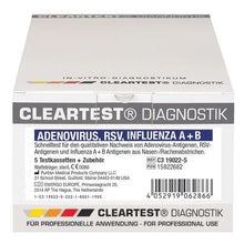 Cleartest Adenovirus, RSV, Influenza A+B