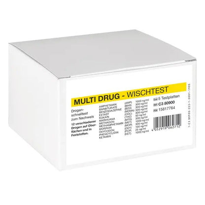 Cleartest Multi Drug Wischtest 12-fach Drogenkombination, Testplatte