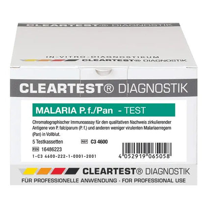 Cleartest Malaria P.f./Pan Pack: 5 Testkassetten | Packung (5 Tests)