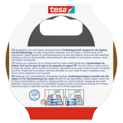 tesa 5681 Installation Tape, Extra-Strong Adhesive, 5 m x 50 mm, White