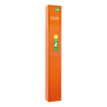 Stehschrank Erste-Hilfe-Trage orange
