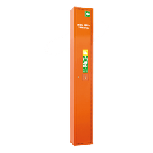Stehschrank Erste-Hilfe-Trage orange leer
