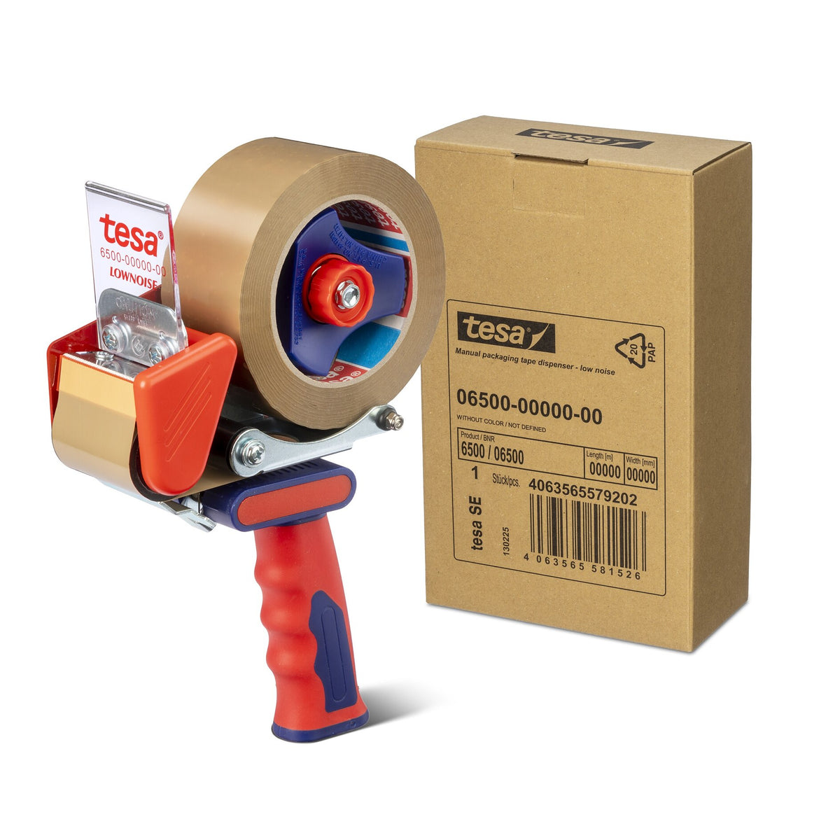 tesa 6500 Packaging Tape Hand Dispenser (Low-Noise) for 50 mm Wide Rolls – Application