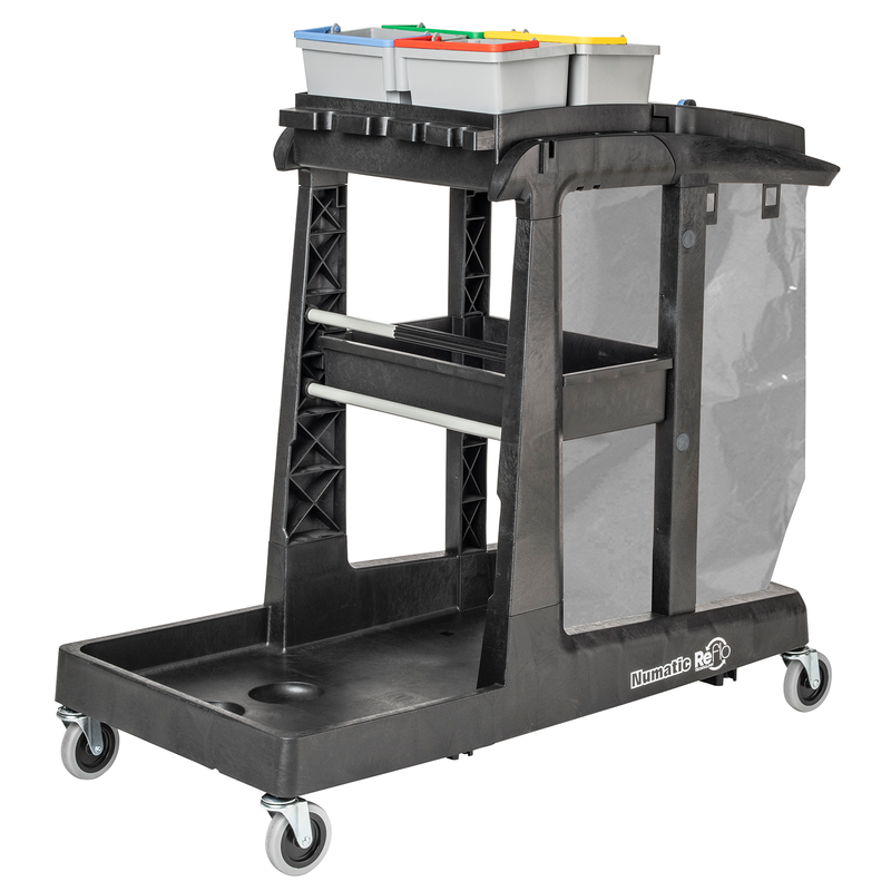 Numatic cleaning trolley EcoMatic EM3 incl. 4 x 5 liter bucket (without press set) | Pack (1 piece)
