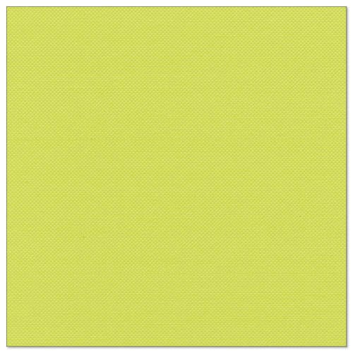 A square 40x40 cm PAPSTAR "ROYAL Collection" napkin in solid light yellow-green with subtle texture, perfect for table decoration. The image shows the product with a thin white border. Brand: PAPSTAR GmbH.