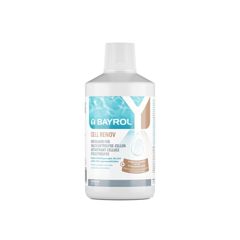 BAYROL Cell Renov 1 L Starker flüssiger Entkalker für Salzelektrolyse-Zellen | Flasche (1 l)