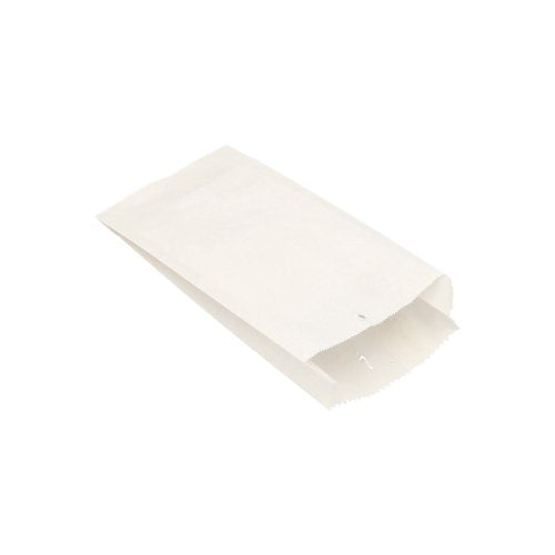 A white, rectangular PAPSTAR 1000 paper folding bag made of cellulose from PAPSTAR GmbH lies open and empty on a white surface, showcasing its simple and environmentally friendly design.