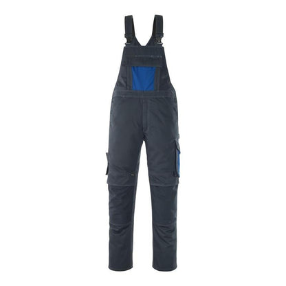 MASCOT® Leipzig dungarees, black blue/corn blue