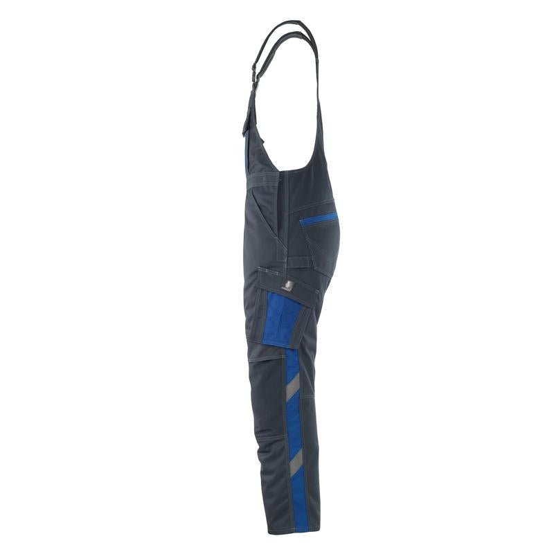 MASCOT® Leipzig dungarees, black blue/corn blue
