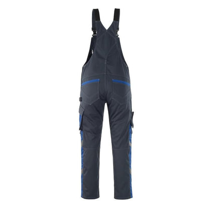 MASCOT® Leipzig dungarees, black blue/corn blue