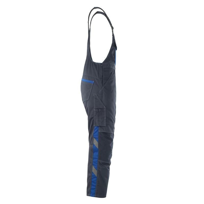 MASCOT® Leipzig dungarees, black blue/corn blue