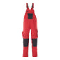 MASCOT® Leipzig Latzhose, rot/schwarz
