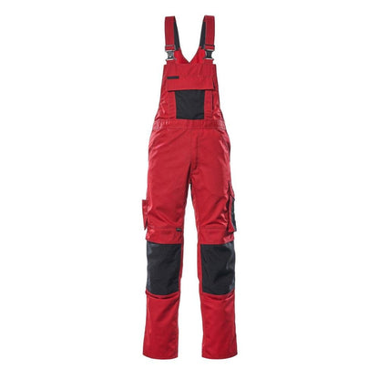 MASCOT® Augsburg Latzhose, rot/schwarz