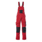 MASCOT® Augsburg Latzhose, rot/schwarz