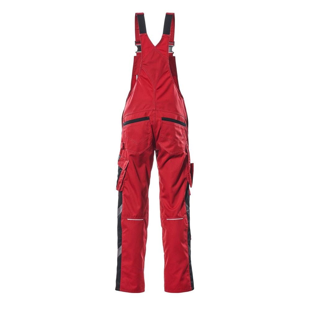 MASCOT® Augsburg Latzhose, rot/schwarz