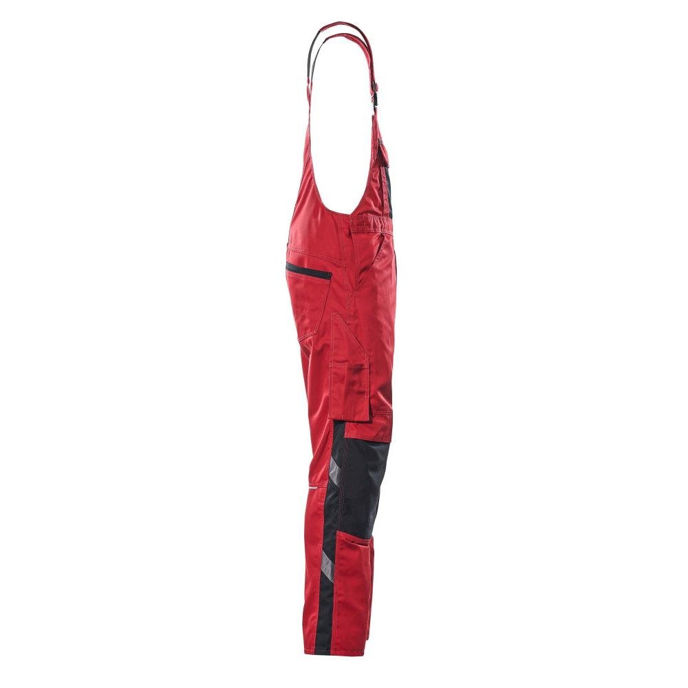 MASCOT® Augsburg Latzhose, rot/schwarz