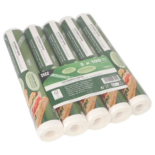 The PAPSTAR wax paper, 25x30 cm, white, comes in a pack of 500 sheets wrapped in shrink wrap from PAPSTAR GmbH - ideal for packaging food.