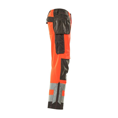 MASCOT® Wigan craftsman trousers, hi-vis red/dark anthracite