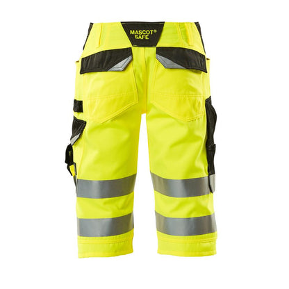 MASCOT® Luton Dreiviertel-Hose, hi-vis gelb/schwarz