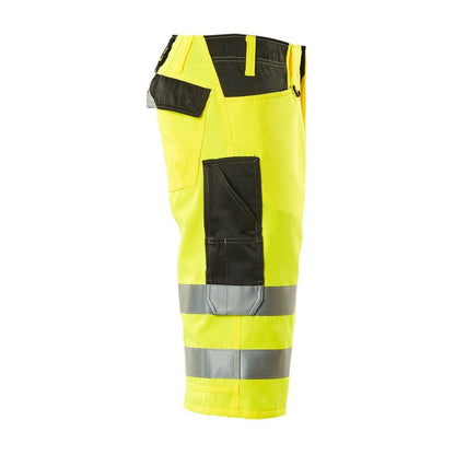MASCOT® Luton Dreiviertel-Hose, hi-vis gelb/schwarz