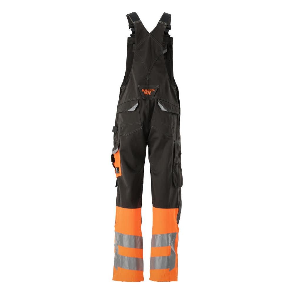 MASCOT® Sunderland Latzhose, dunkelanthrazit/hi-vis orange