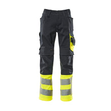 MASCOT® Leeds Hose, schwarzblau/hi-vis gelb