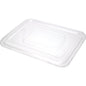 The transparent lid for 151304, 151375 by Duni GmbH (PP, 190x138x14 mm, pack of 480 pieces) is shown on a white background at a slight angle. It features a raised central area and smooth edges.